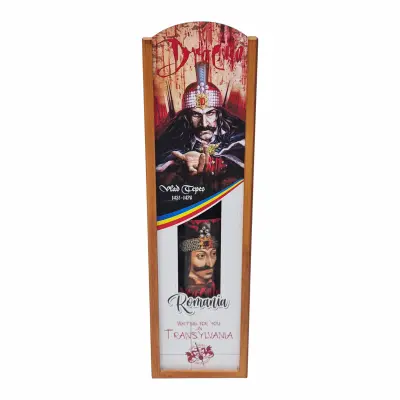 Dracula, vlad tepes, romania, cutie personalizata cu sticla vin